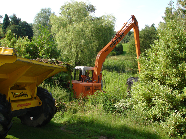 Long-reach excavation equipment allows access to water in a range of scenarios.